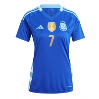 Argentina Rodrigo De Paul #7 Replica Away Shirt Ladies Copa America 2024 Short Sleeve